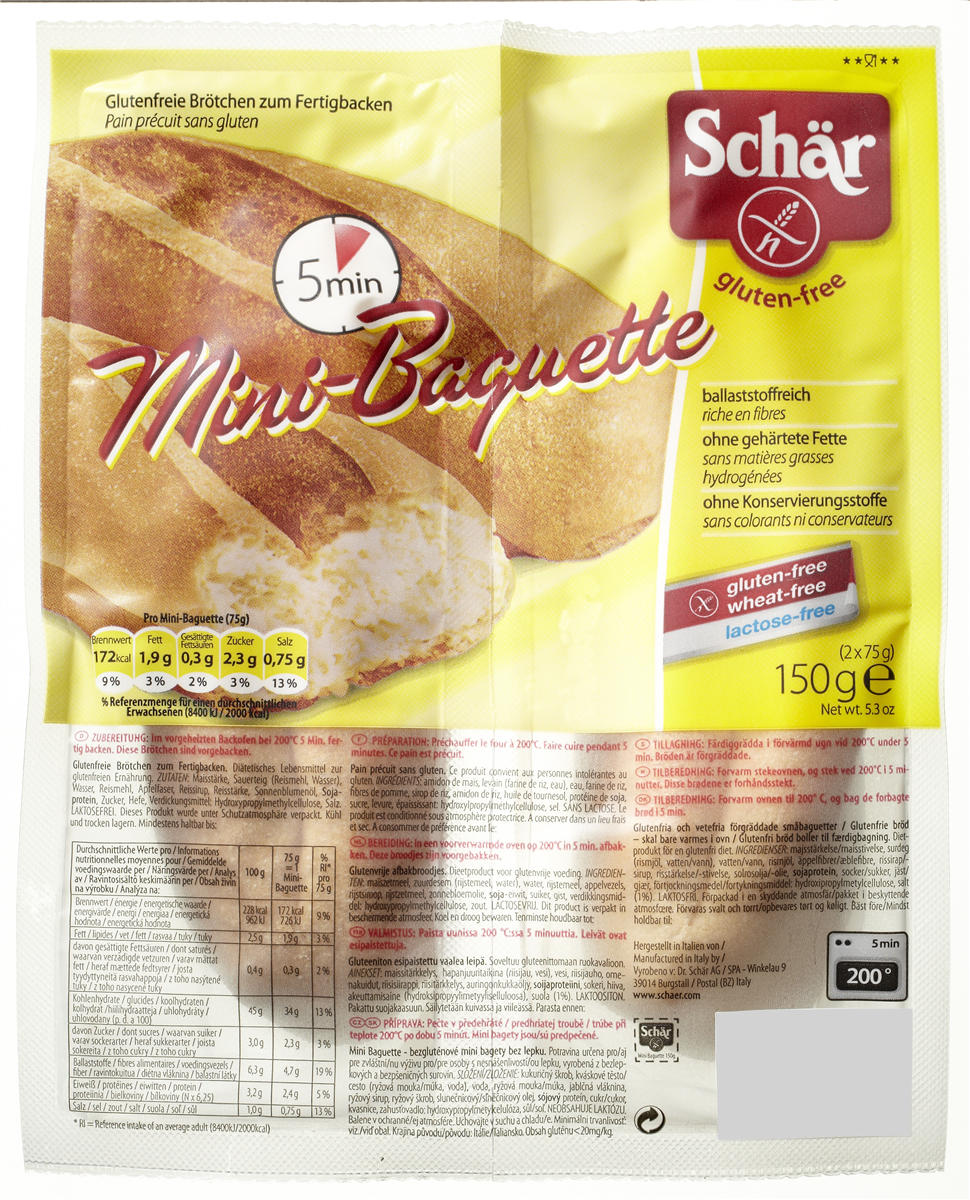 Schär Mini baguette, glutenfri 150 g