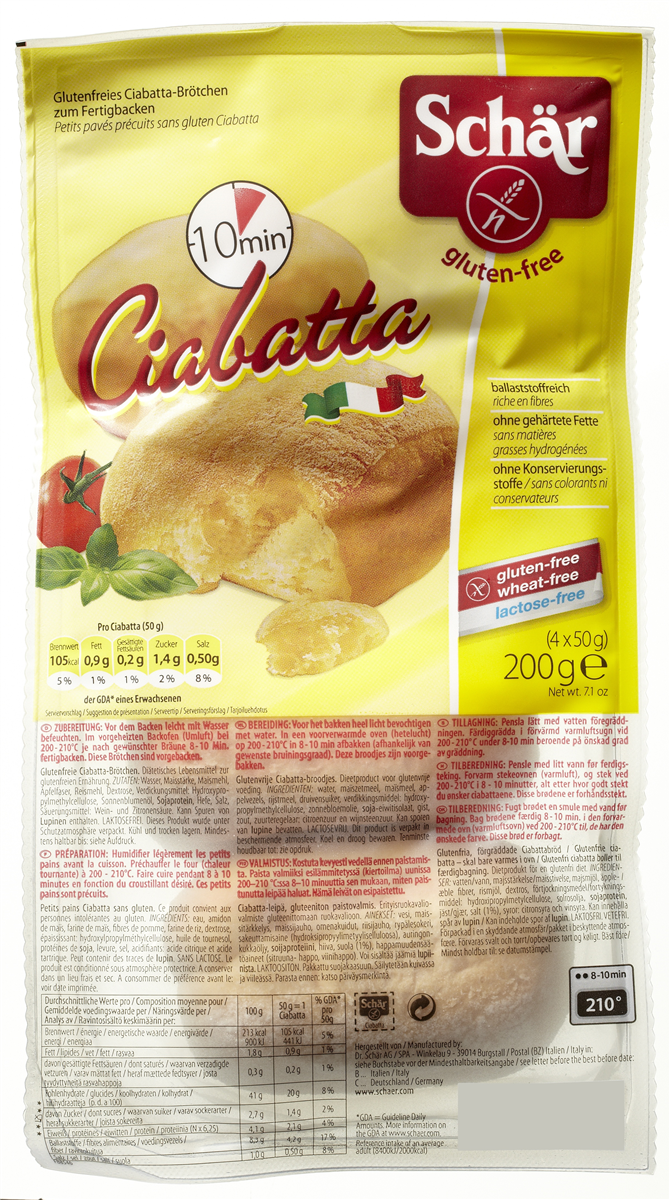 Ciabattaboller Glutenfri 200 g