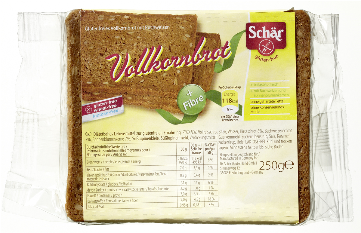 Fuldkornsbrød Glutenfri