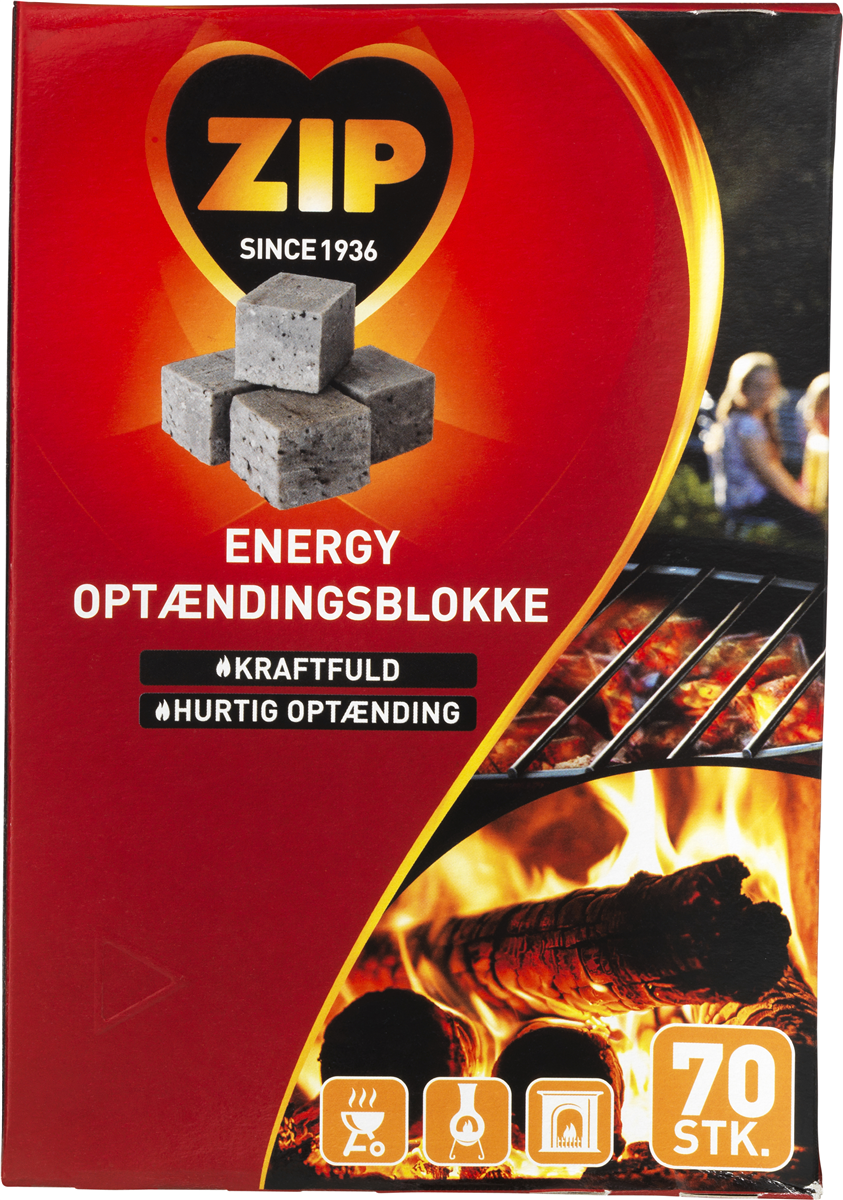 Zip optændingsblok rød