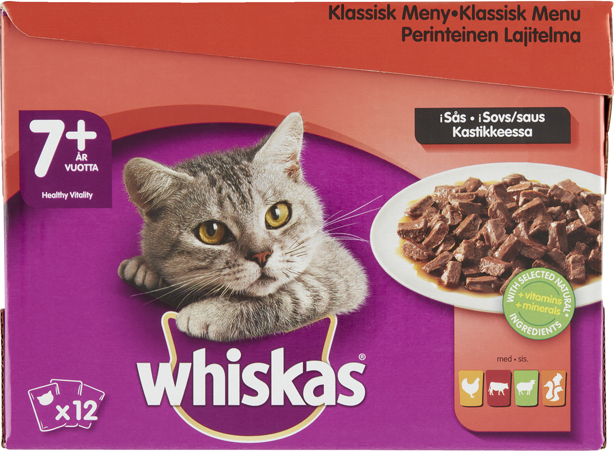 Whiskas 7+ kødmenu i sovs 1200 g