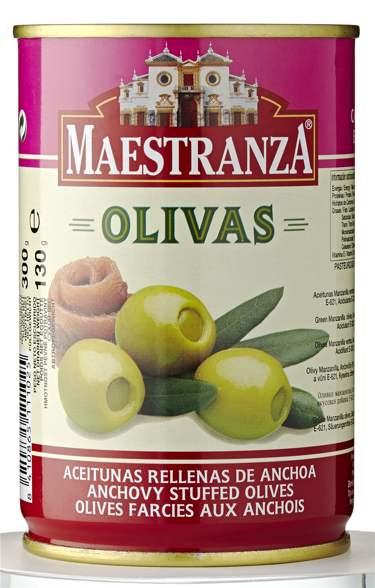 Maestranza oliven m/ansjos 150 g