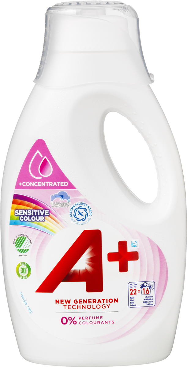 A+ Sensitive Color Flydende Vask