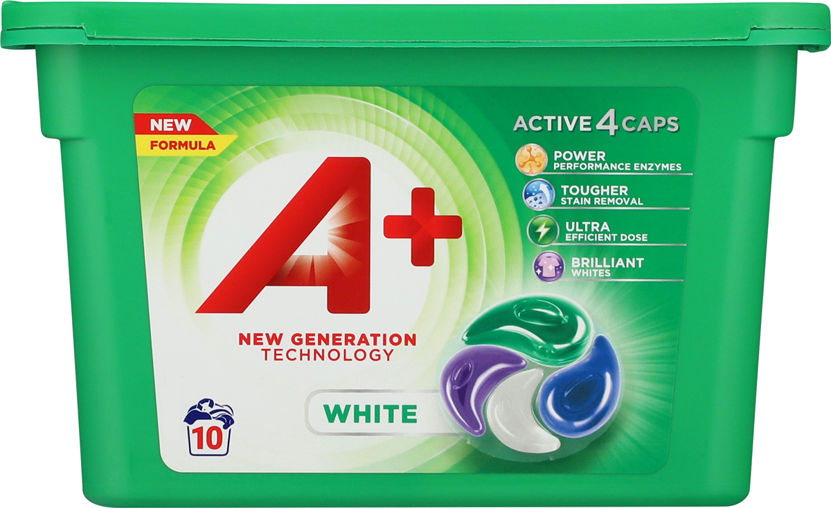 A+ White Active 4in1 Caps