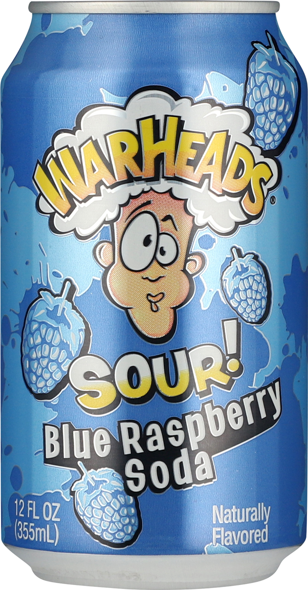 Sour blue raspberry soda 355 ml
