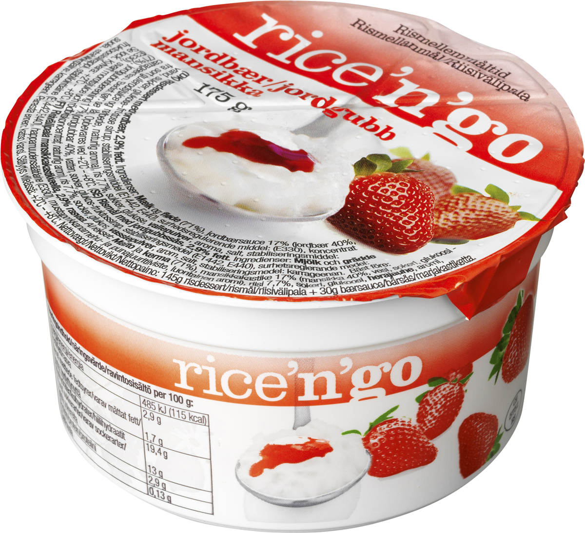 Rice'n'Go Risdessert jordbær