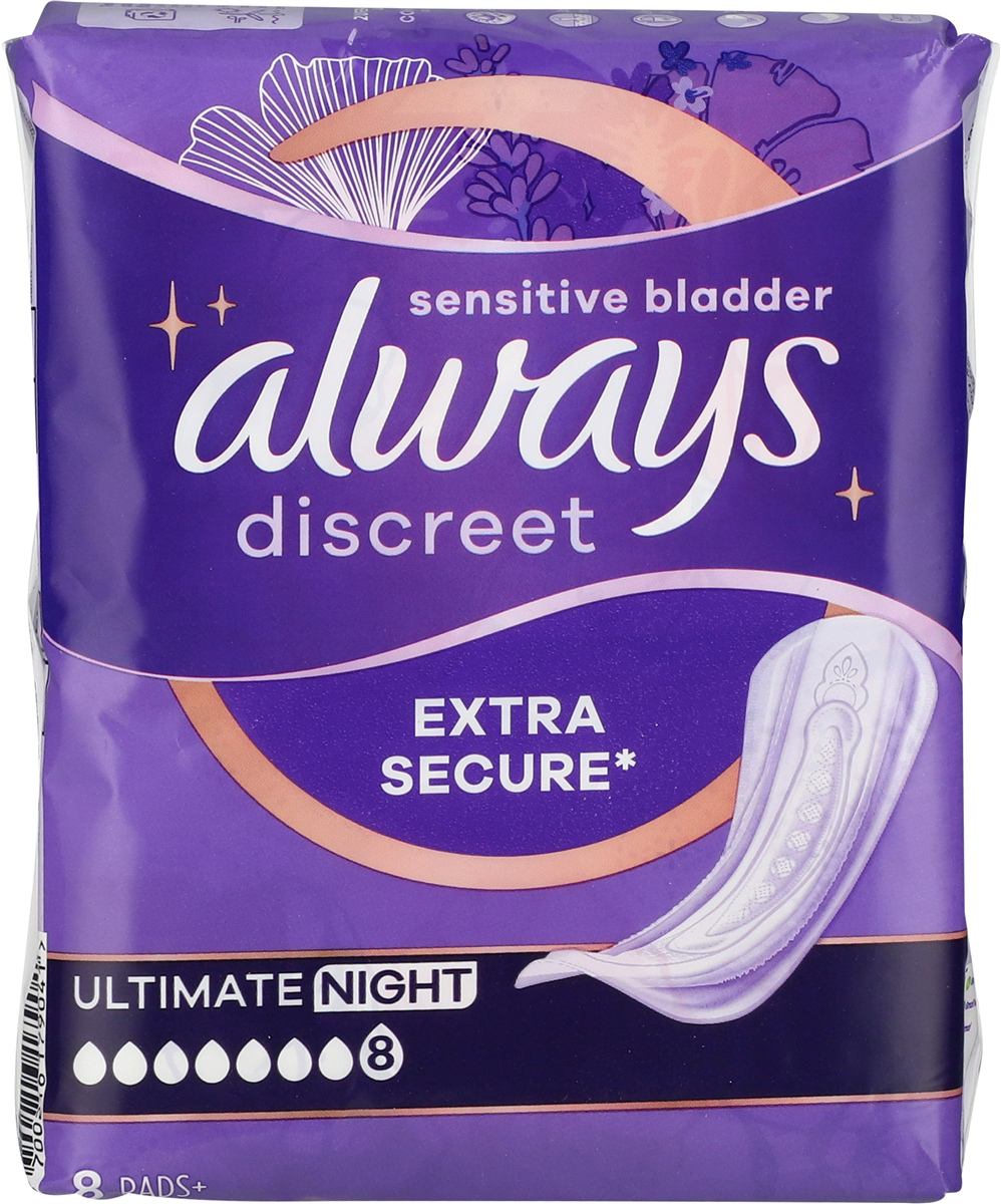 Always Discreet Pads Ultra Night