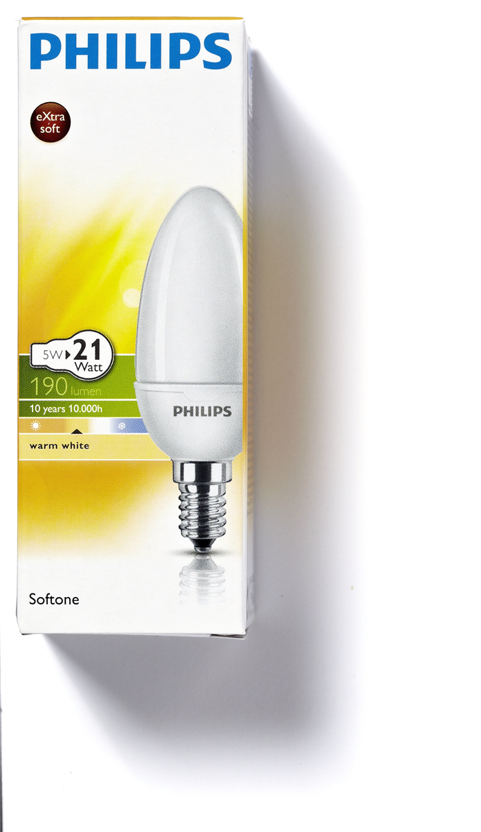 Philips 5W soft. minicandle lille 1 stk.