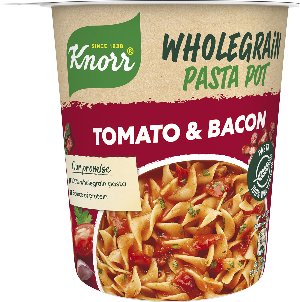 Knorr Snackpot tomat/bacon 63 g