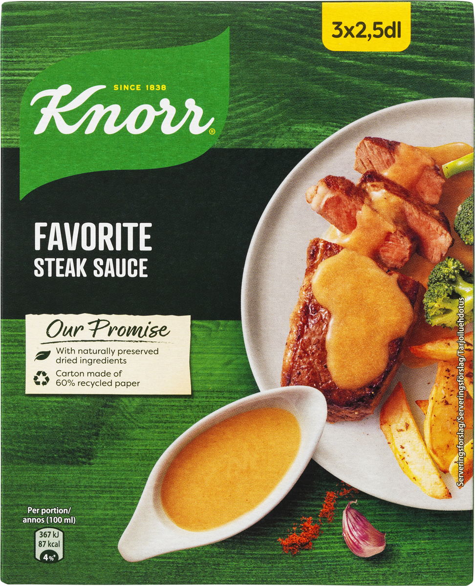Knorr steak sauce 3 x 34 g 102 g