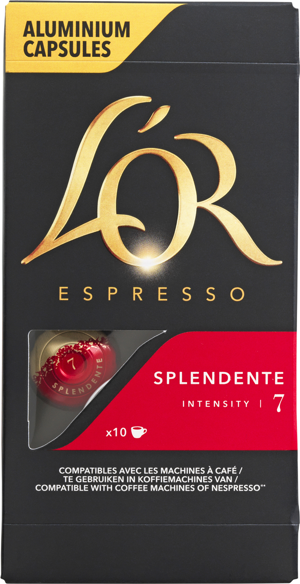 L'OR Splendente kaffekapsler 10 stk