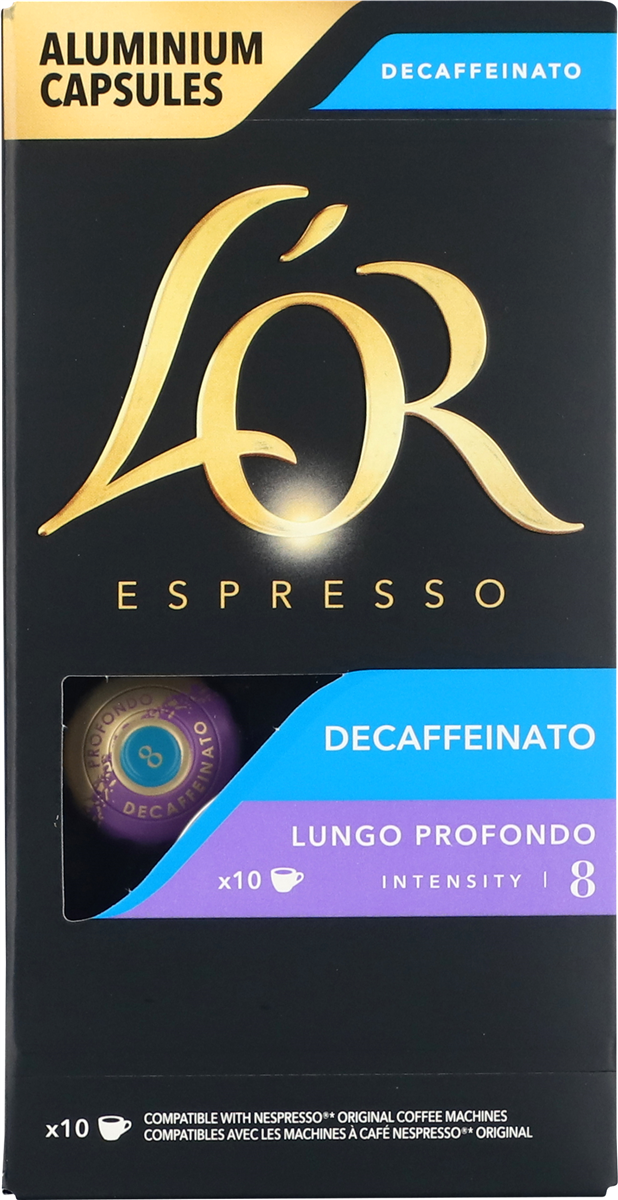 L'OR Lungo Profondo Decaf kaffekapsler 10 stk
