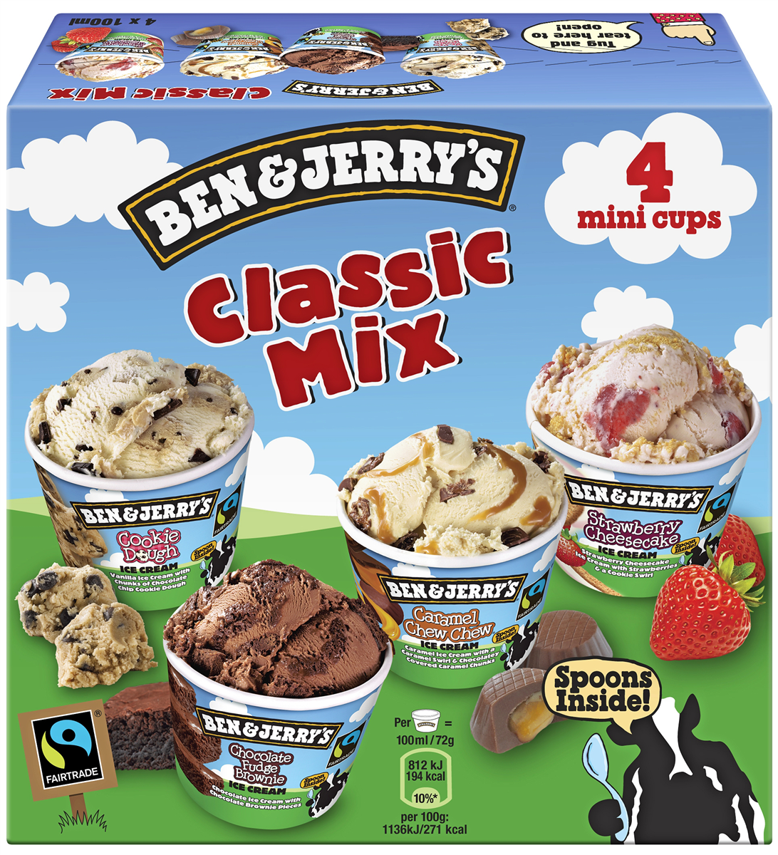 Ben & Jerry's mini mix 4 x 100 400 ml