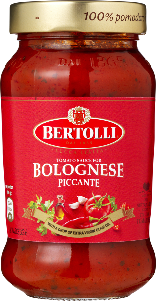 Bertolli pasta sau piccant 400 g