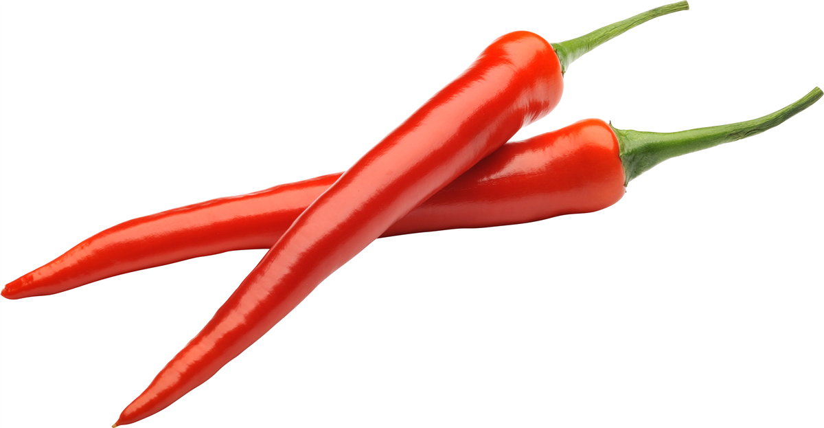 Chili peber røde i bakke 75 g