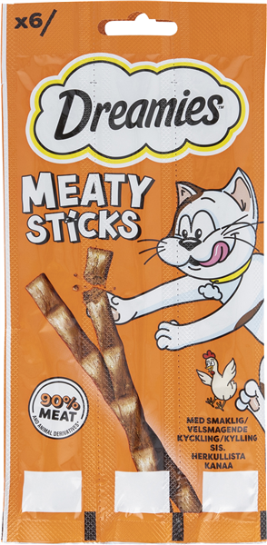 Dreamies Meaty Sticks godbidder med kylling