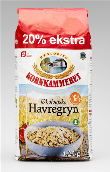 Kornk. Øko Havregryn 1/4Pl