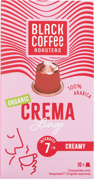 Black Coffee Roasters Crema Lungo Kaffekapsler Øko