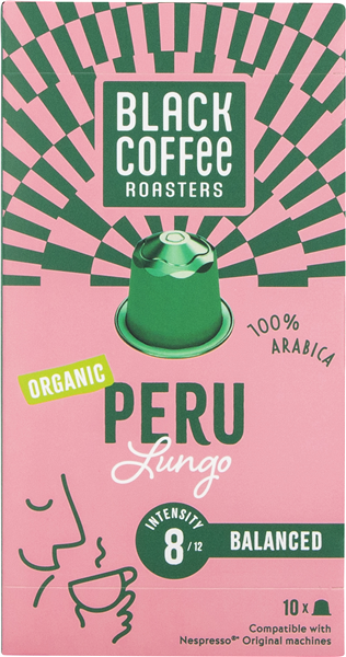 Black Coffee Roasters Peru Lungo Kaffekapsler Øko
