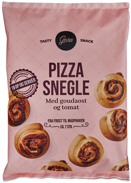 Pizzasnegl med Tomat og Ost