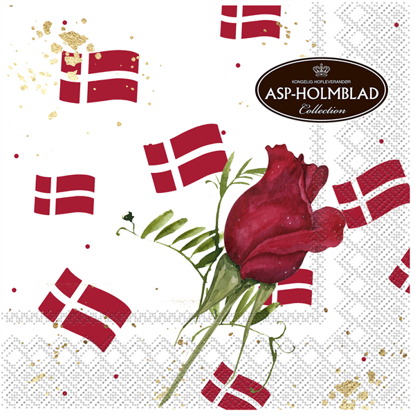 Servietter Flag og Roser