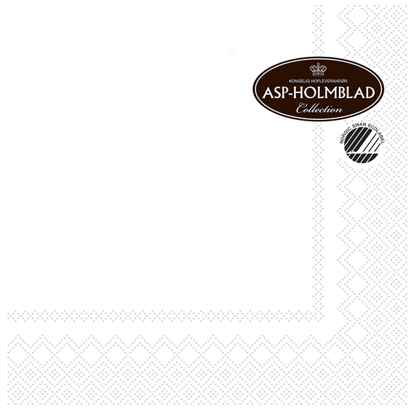 Servietter 40cm Hvid 3-lag – produktbillede