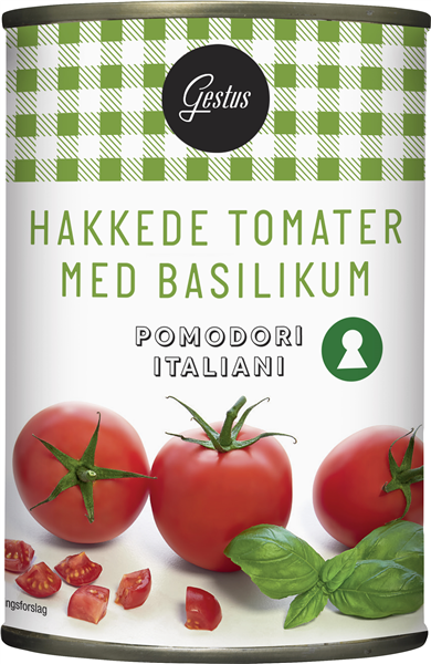 Gestus Tomat M/basilikum – produktbillede