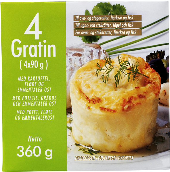 Gratin M/kartofler-emment – produktbillede