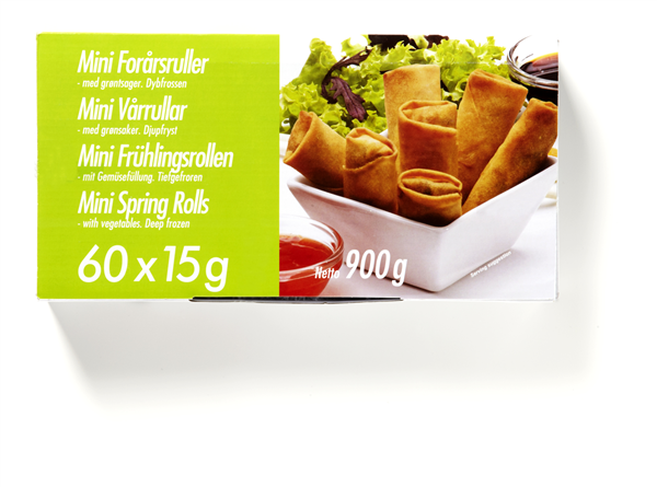 Mini Forårsruller med Grøntsager