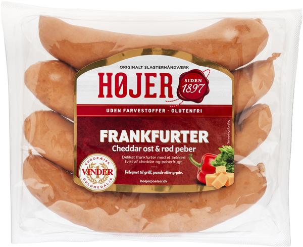 Højer Frankfurter Cheddar Ost & Rød Peber
