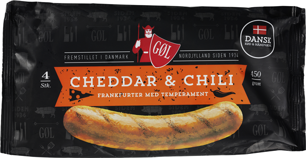 Frankfurter Cheddar-chili