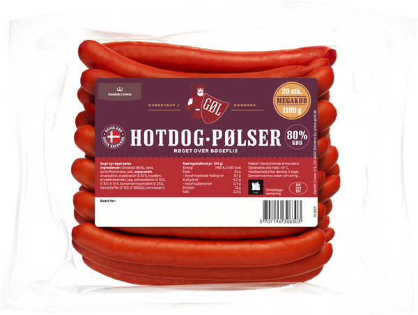 Gøl Hotdog Pølser Megakøb