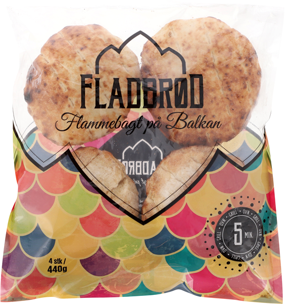 Fladbrød Flammebagt 4 Stk