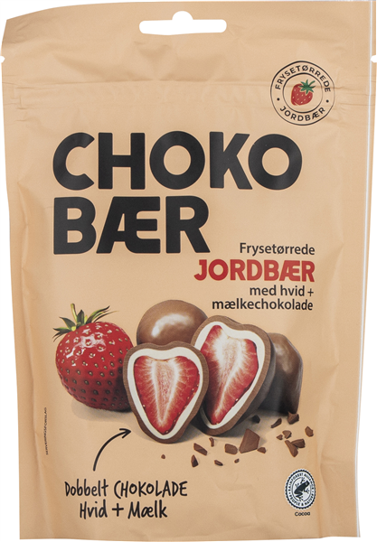 Chokobær Jordbær Lys/hvid – produktbillede