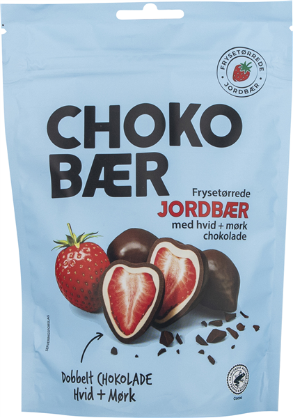 Chokobær Jordbær Mørk/hvid