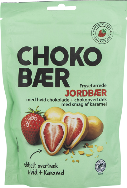 Chokobær Jordbær Kar/hvid