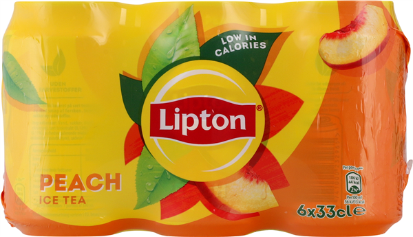 Peach Ice Tea 6-pak (dåse), Lipton