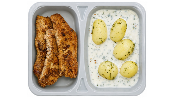 Paneret Stegt Flæsk med Persillesovs