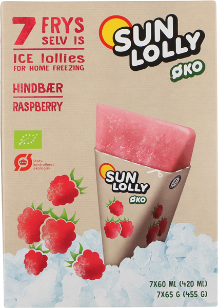Sun Lolly Hindbær Øko