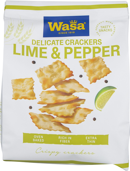 Delicate Crackers Lime&pep – produktbillede