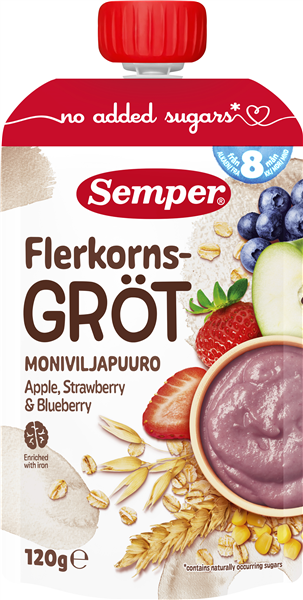 Semper Flerk Grød Æb/Jord