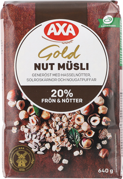 Axa F-guld Nødde Mäsli