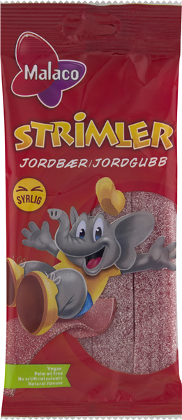 Malaco Strimler Jordbær