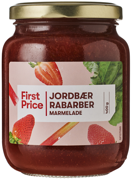 FP Marmelade Jordbær og Rabarber