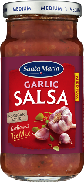 Tomatsalsa m. hvidløg medium