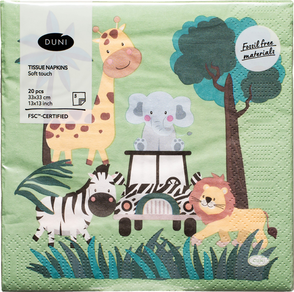 Napkins Safari Kid 33x33 cm