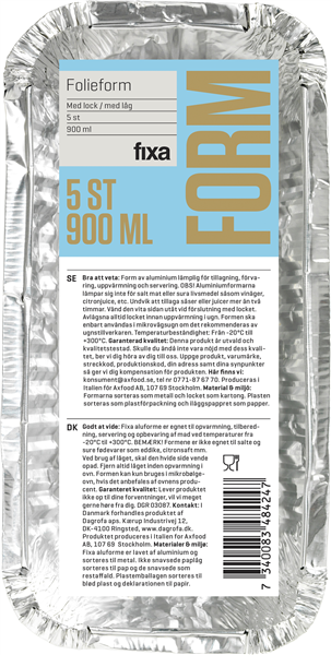 Fixa Aluforme M Låg 900ml