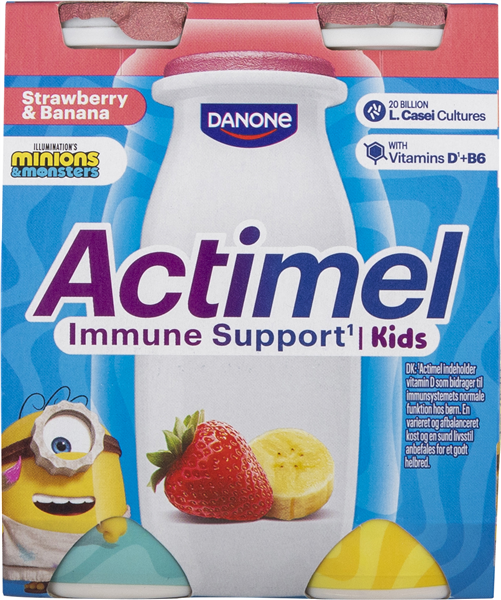 Actimel Jordbær-Ban 4X100g – produktbillede