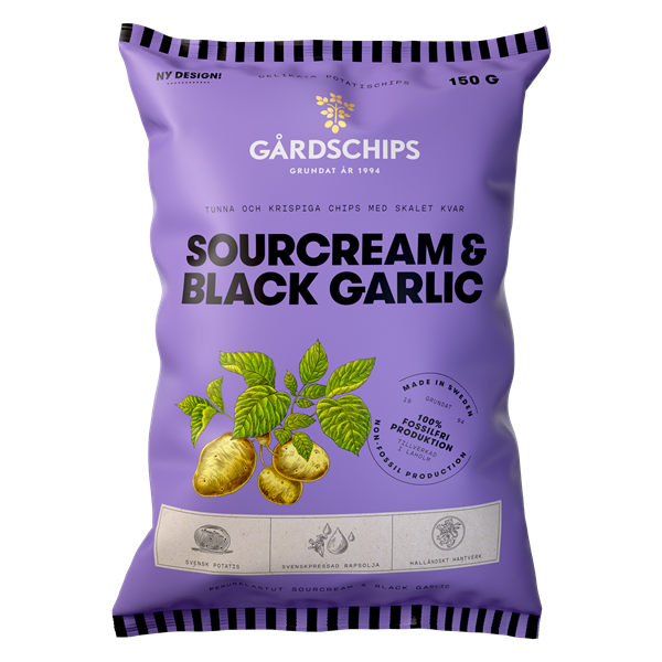 Gårdschips Sc/black Garlic