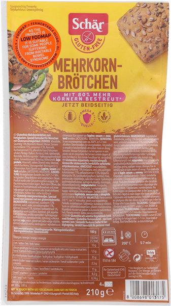 Schär Mehrkornbrätchen Glf